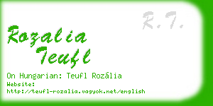 rozalia teufl business card